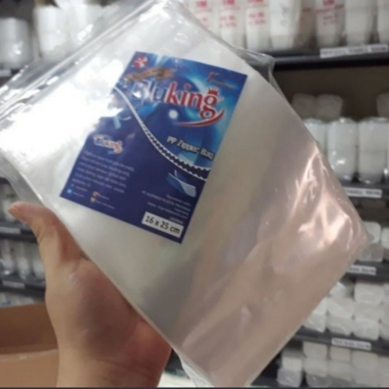 

plastik klip pp bening 16x 25cm - 16 x 25cm - 50micron - 100lbr