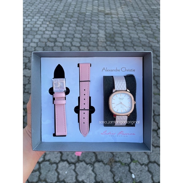 Jam Tangan Alexandre Christie Ac 2632 Original Pink Wanita