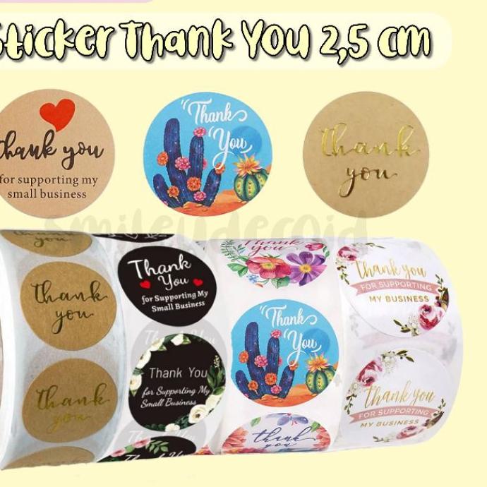 

! [100PCS] (Part 3) Sticker Label Thank You For Your Order Olshop Bulat Diameter 2,5cm