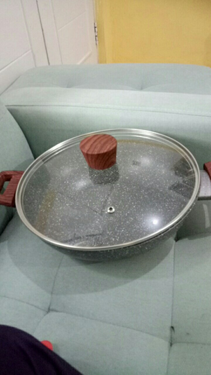 Kh Cypruz Kuali Wajan Induksi Marble With Lid 26cm Kuali Induksi 26 Cm Premium Cookware