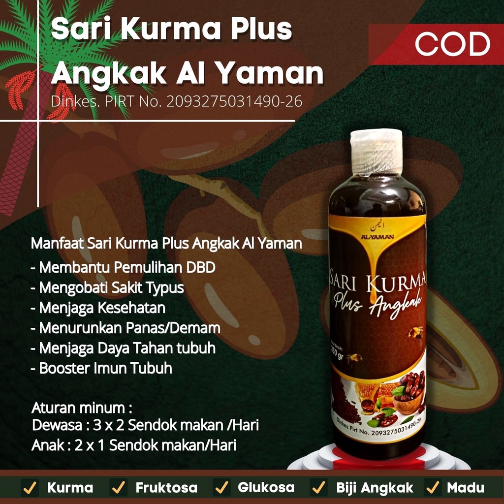 Al-Yaman - Sari kurma plus angkak untuk menurunkan dan mengobari thypus demam berdarah