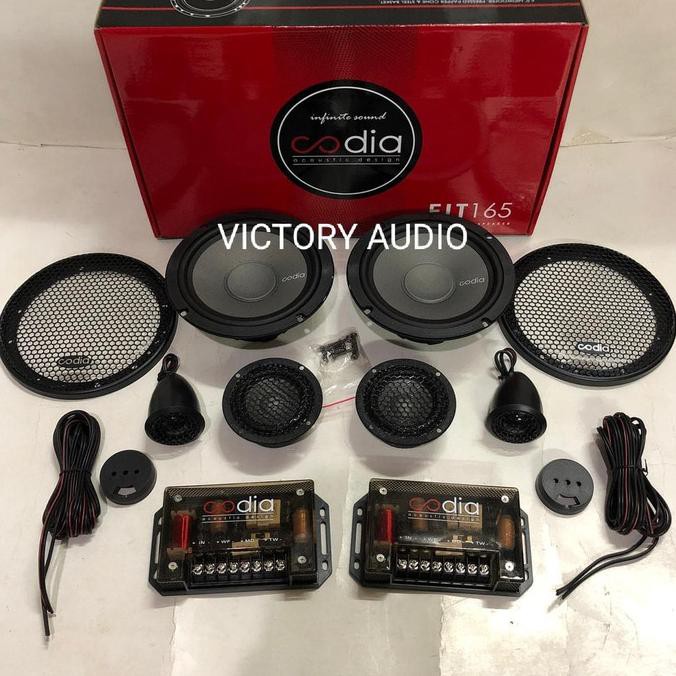 Speaker Split 3-Way Audio Mobil Codia FIT165 SQ Component Speaker ORI