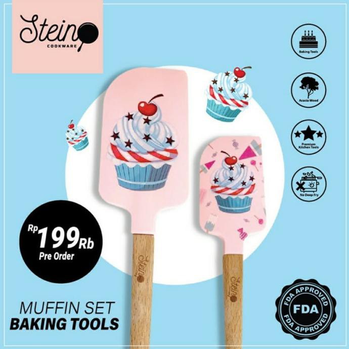 STEIN COOKWARE MUFFIN BAKING SET SPATULA