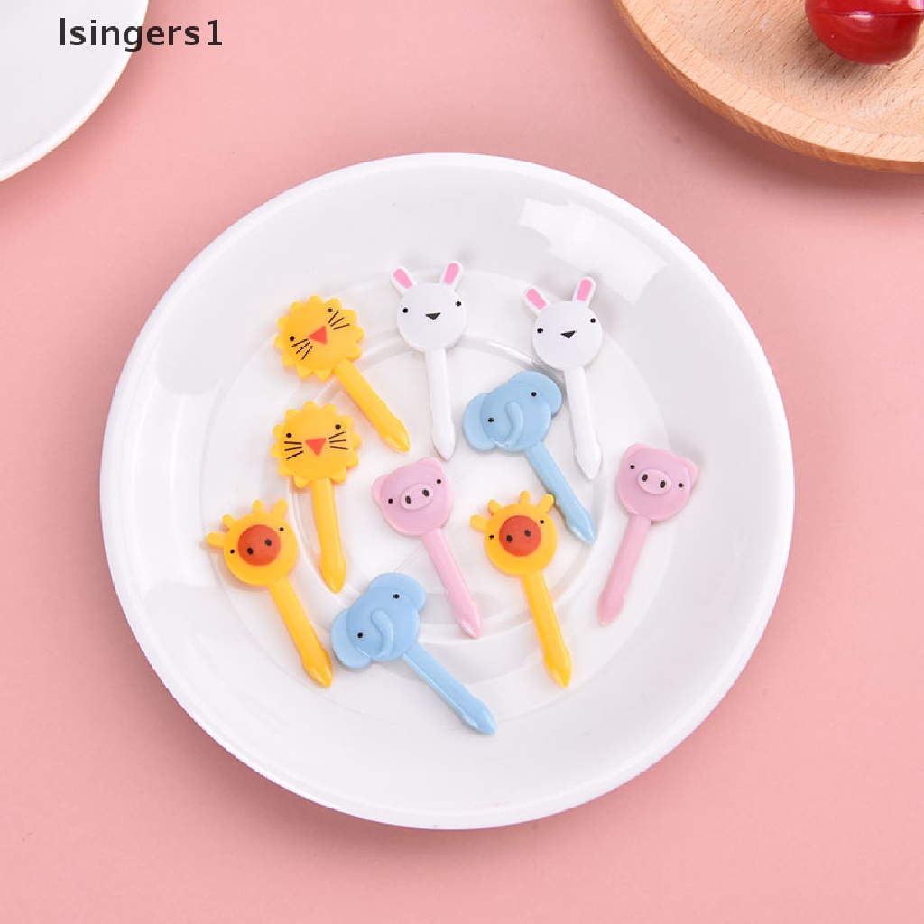 (lsingers1) Garpu Buah / Makanan Mini Motif Kartun Untuk Dekorasi Pesta