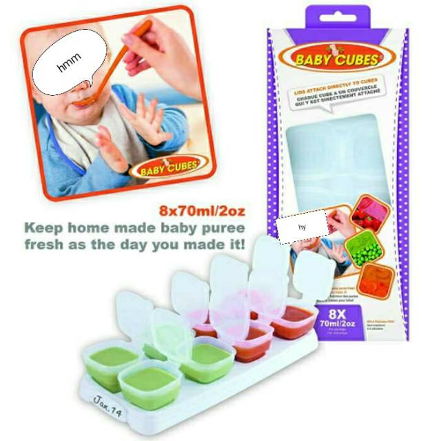 Baby Cubes 70ml / Tempat Simpan Mpasi di freezer