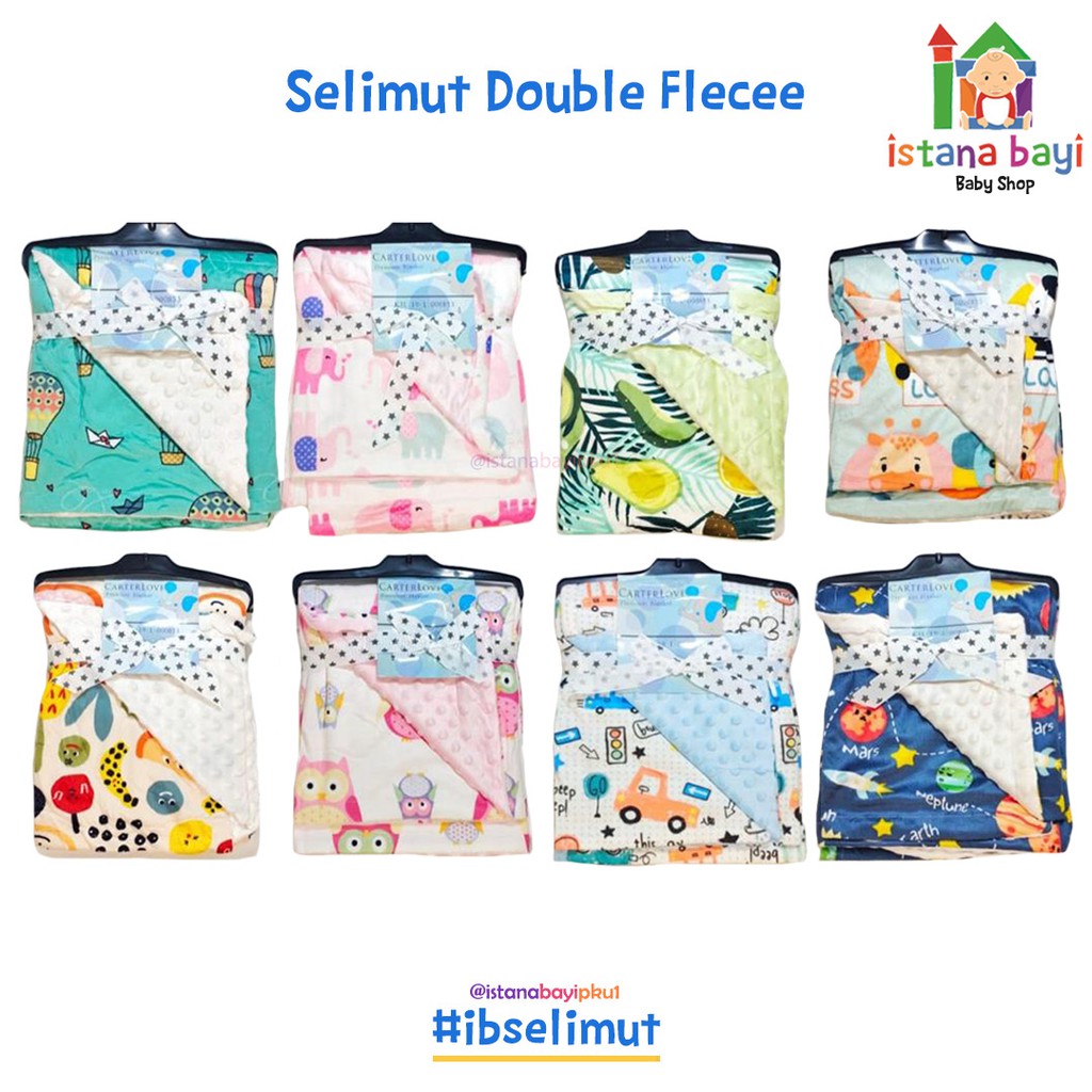 Carterlove Selimut double flecee Cotton Face - Selimut bayi premium