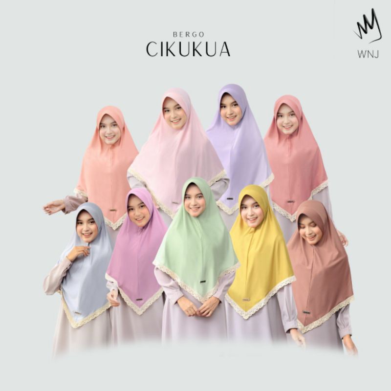 Bergo Cikukua ORI Wanoja/Bergo Jersey Renda/Wanoja Hijab