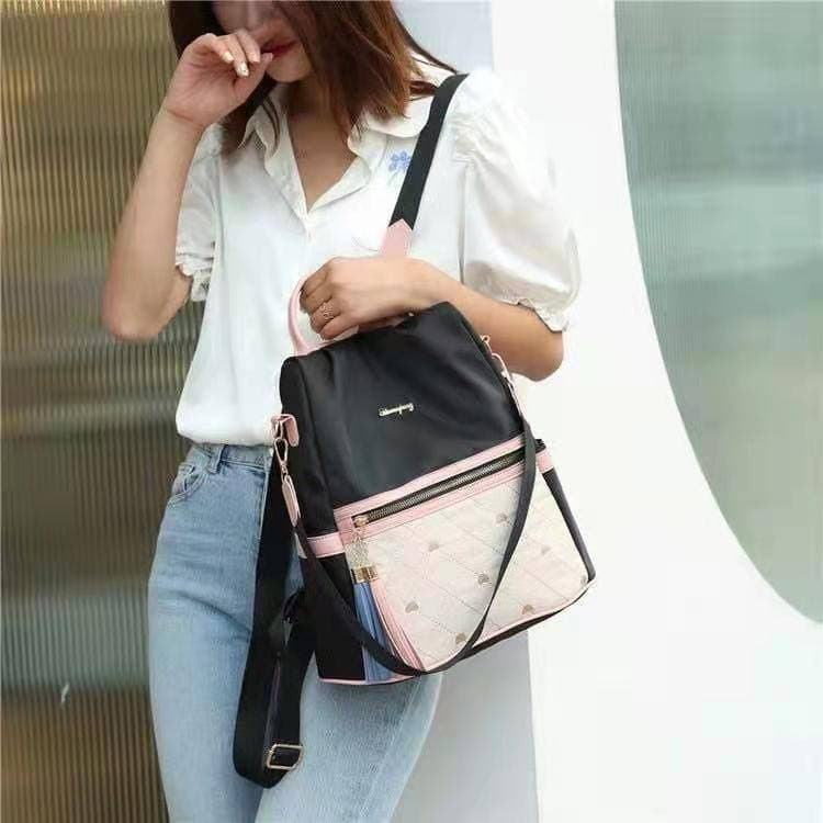 TAS RANSEL WANITA ANTI AIR BACKPACK HIJAU KOREA IMPORT MURAH FASHION SELEMPANG PARRY TA160G3 BRANDED