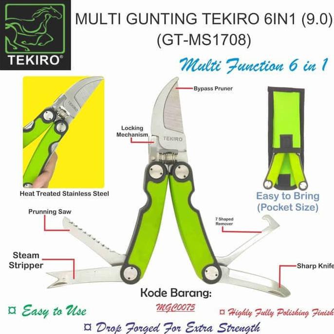 

TEKIRO MULTI GUNTING 6 IN 1 / GUNTING SERBA GUNA (GT-MS1708)