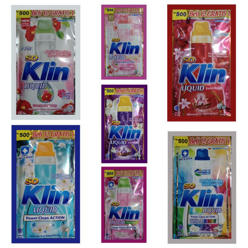 So Klin Cair Liquid Deterjen so klin cair 12bj saset