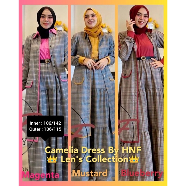 camelia Dress 2 in 1 Rompi By HNF ORIGINAL