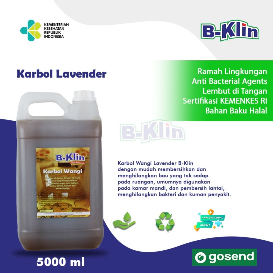 KARBOL LAVENDER PEMBERSIH LANTAI B-KLIN - 5 LITER