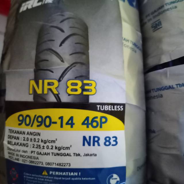 Ban belakang IRC tubeless NR 83 90/90-14 for vario 110/beat F1/Scoopy/Beat new/mio m3 free pentil