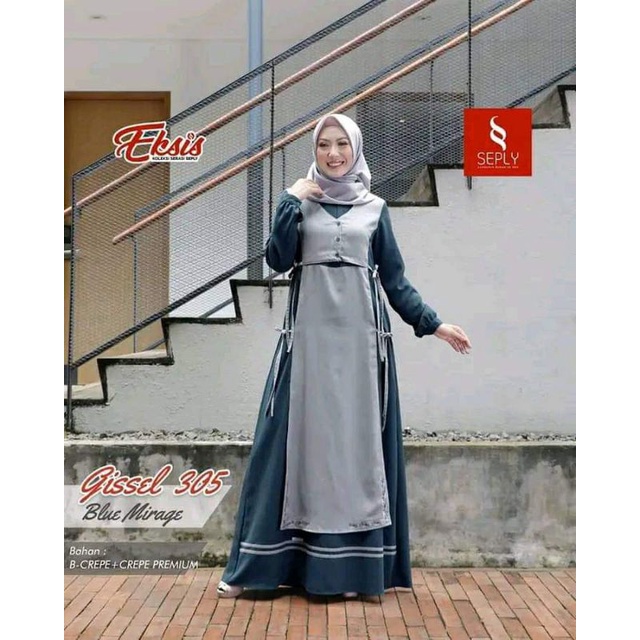 Gamis Seply Gissel 305 Blue Mirage