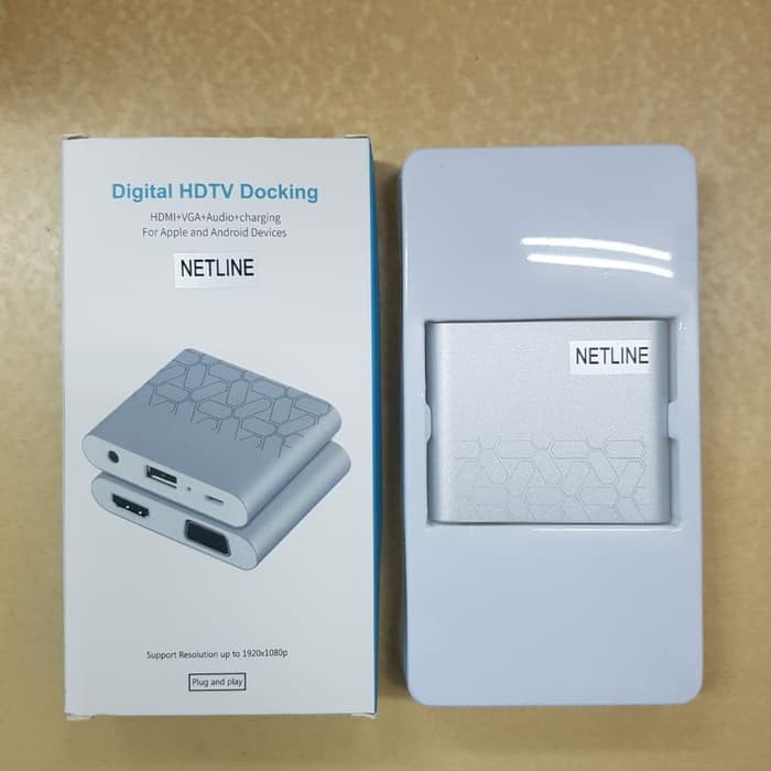 Netline 5in1 Digital HDTV Docking HDMI+VGA Audio Adapter