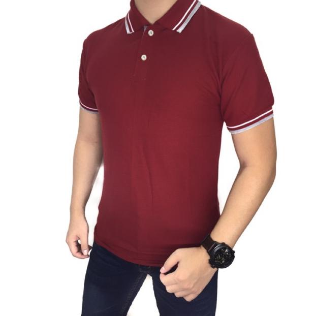 Kaos Kerah / Kaos Polo / Poloshirt / Kaos Lacoste / Polo Shirt Maroon . , . , .