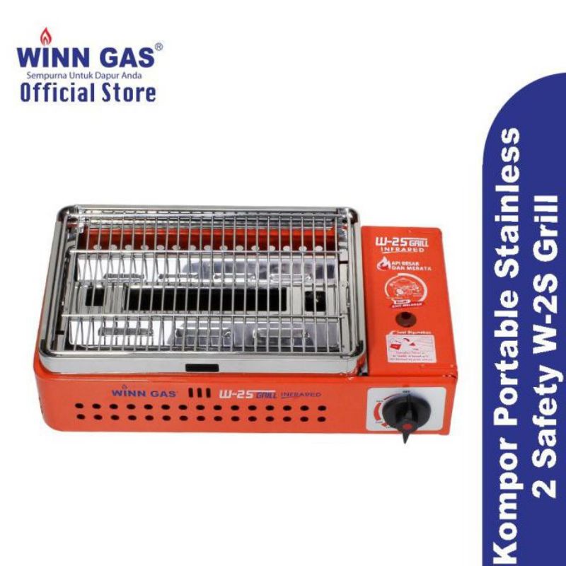 WINN GAS Kompor Gas Grill Portable/ Kompor Gas Panggang Double Safety W2S Grill