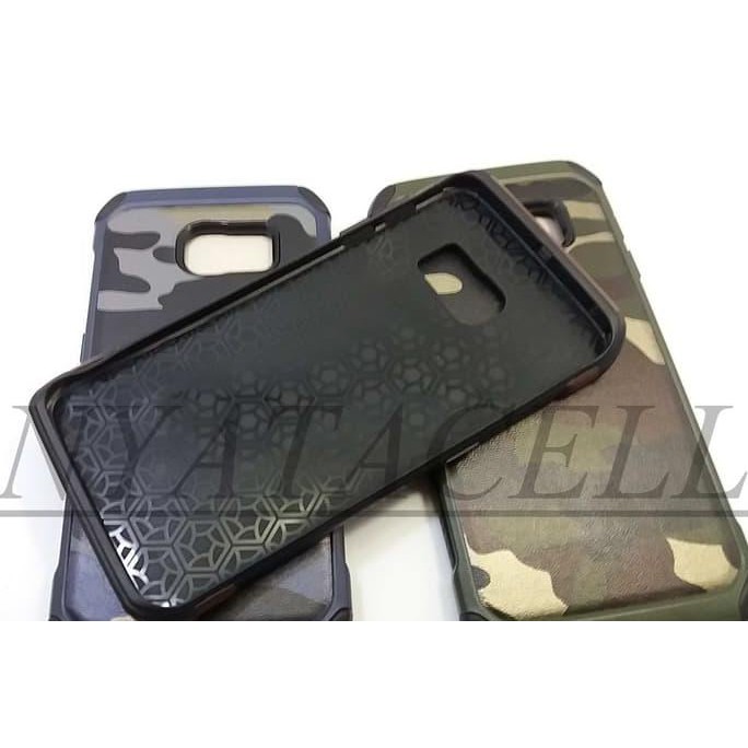 NEW CASE ARMY SAMSUNG S6 EDGE SOFT+HARD LEATHER ARMOR/KULIT/COVER/RUGGED - HIJAU MILENIA