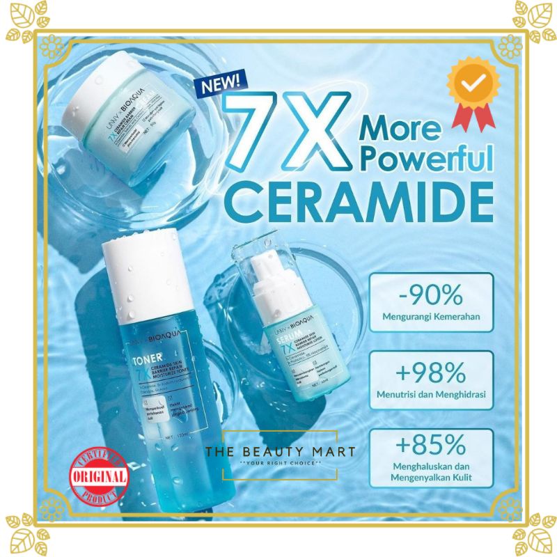 BIOAQUA BIO AQUA 7X Ceramide Skin Barrier Repair Series | 7X Ceramide Skin Barrier Repair Moisturize Cream 30ml | Toner 120ml | Lotion 30ml