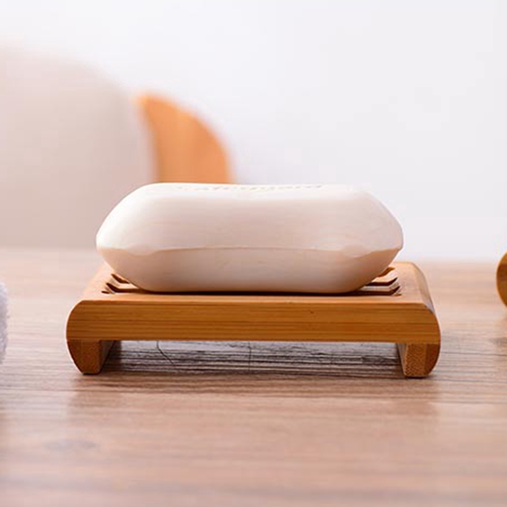 Bathroom Accessories Handmade Natural Wood Soap Dish Soap Holder Portable 1Pc