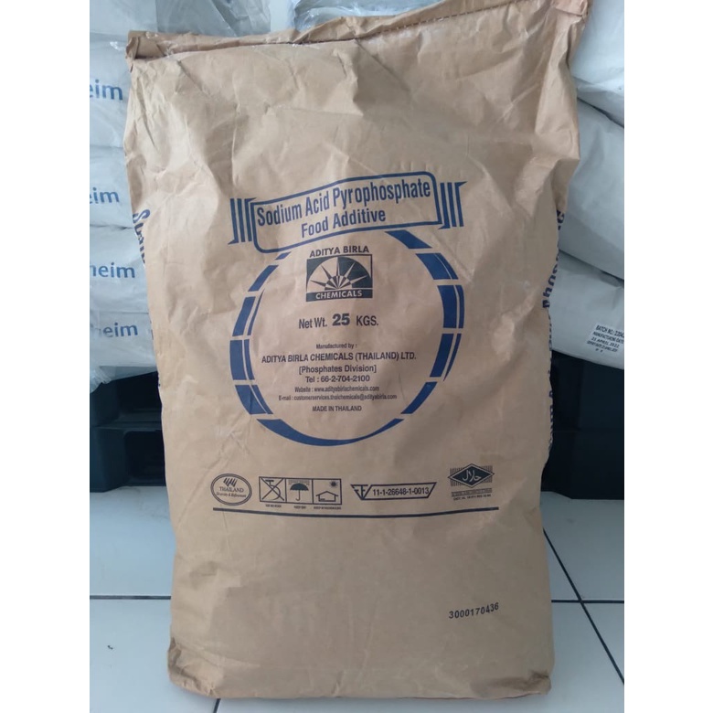 

SODIUM ACID PYROPHOSPHATE / SAPP-28 ex. THAILAND kemasan repack 1kg