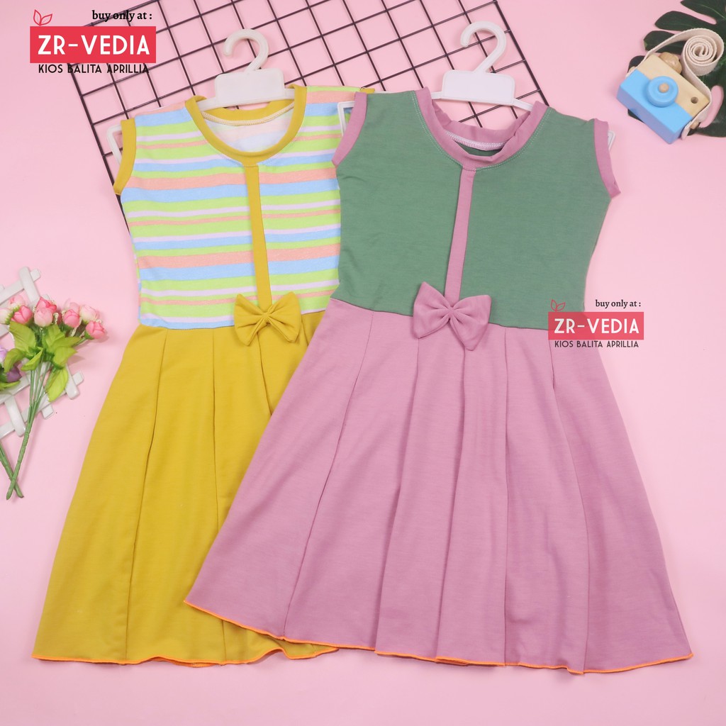 Dress Sinta uk 5-6 tahun / Dres Anak Perempuan Cewek Baju Motif Murah Casual Pesta Yukensi Adem