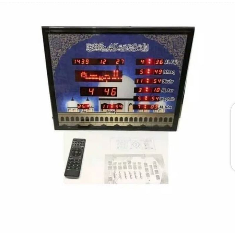 Jam Digital Adzan OTOMATIS Lengkap REMOT Jam adzan Jadwal Sholat 4636