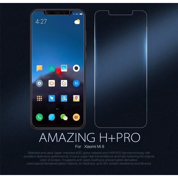 Tempered Glass H Plus Pro Xiaomi Mi8 or Xiaomi Mi 8 Amazing Original