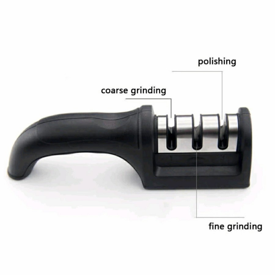 Pengasah pisau dapur gunting multi fungsi knife sharpener 3 slot-Perlengkapan Dapur