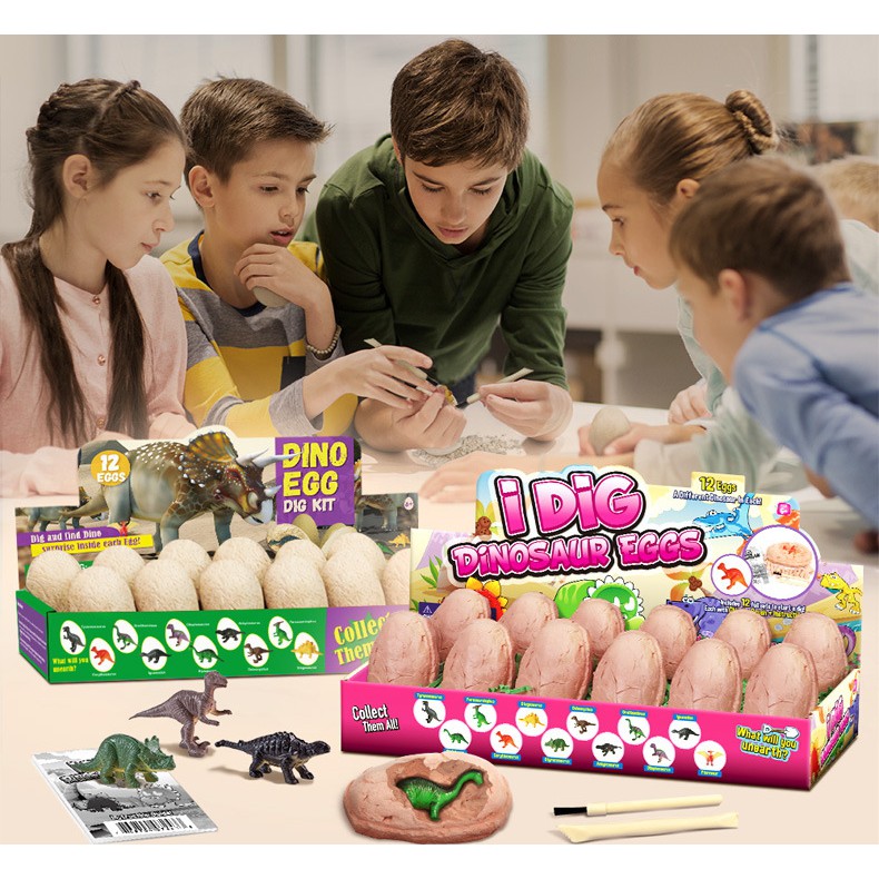 [LOGU] Mainan I dig dinosaurus gems crystal, Mainan arkeolog idig mining gali fosil tulang