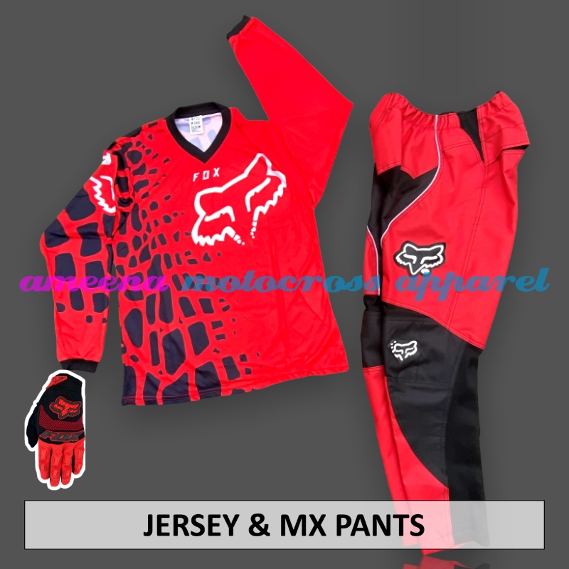 Jerseyset - Jersey set Trail - Jersey &amp; Celana Motocross - Jersey Trabas - Jersey Stelan MX Cross - Satu Set Jersey &amp; Celana - Jersey Lokal - Celana Cordura -  FOCT1403-F43