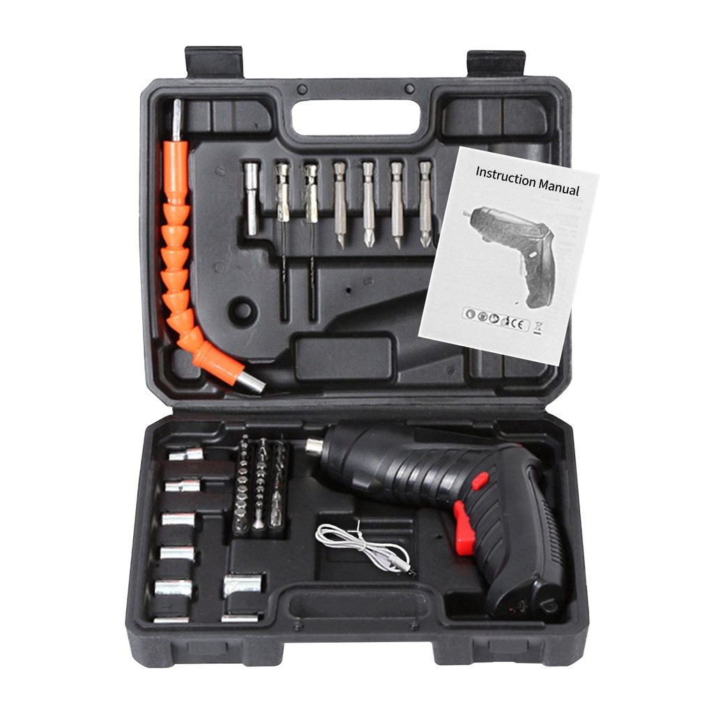 Cordless Screwdriver 3.6 V Mesin Bor Cordless 48pcs Set Bor Obeng Tanpa Kabel