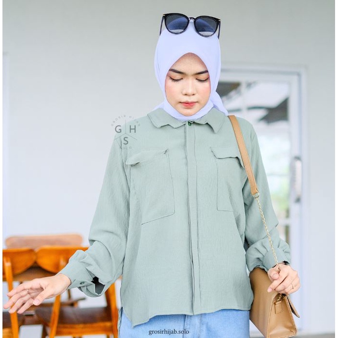 (AMD) KEMEJA ANGGITA BLOUSE ATASAN WANITA SHIRT