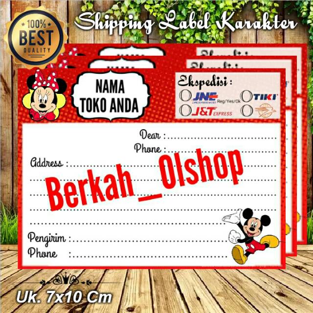 

[BEST SELLER] Stiker Label Pengiriman - Edisi Karakter Custom Nama Olshop