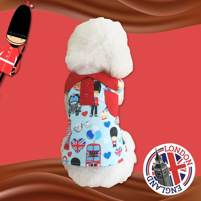 Jual baju anjing/ kucing tipe london boy blue