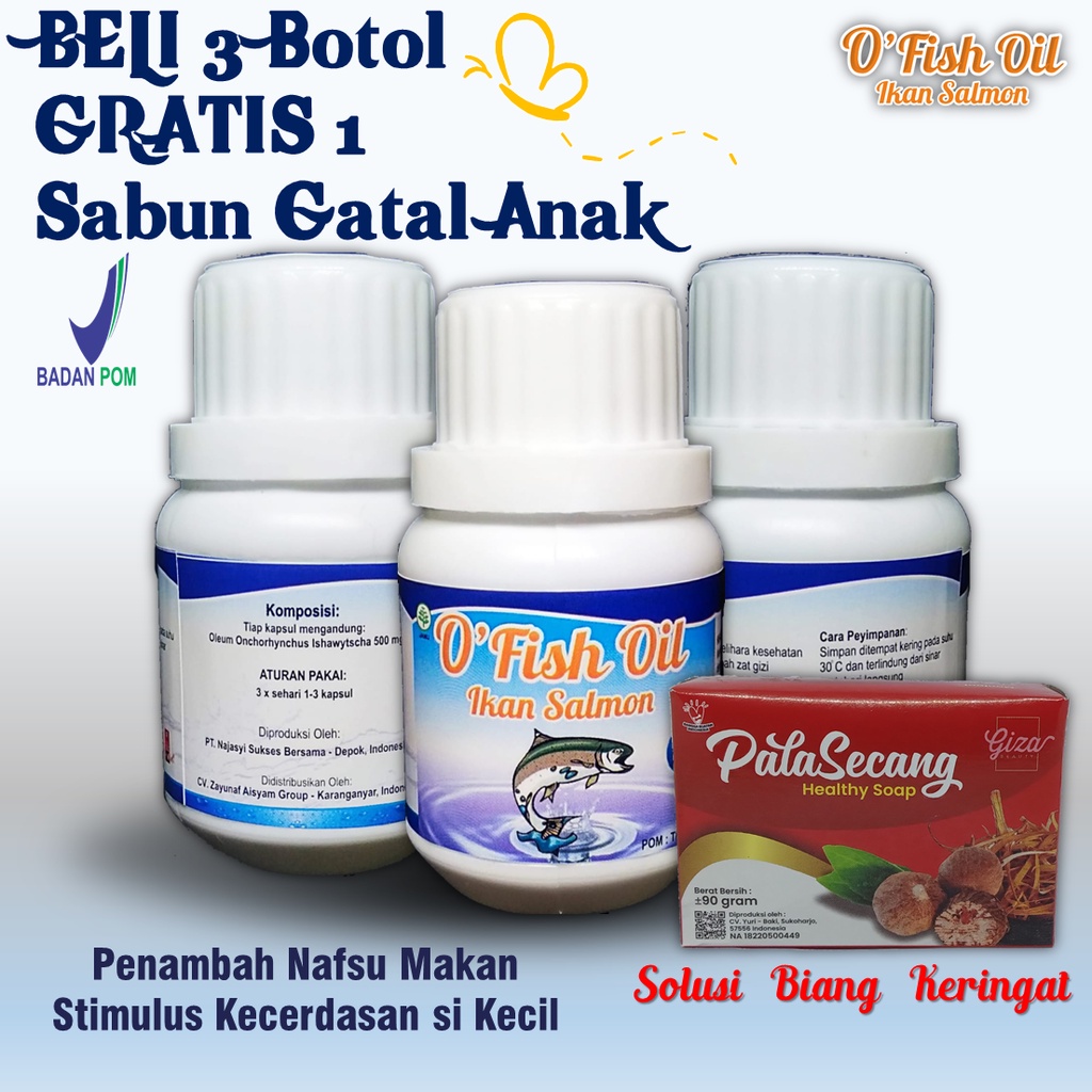 Beli 3 Botol O Fish Oil Ikan Salmon Gratis 1 Sabun Gatal Anak