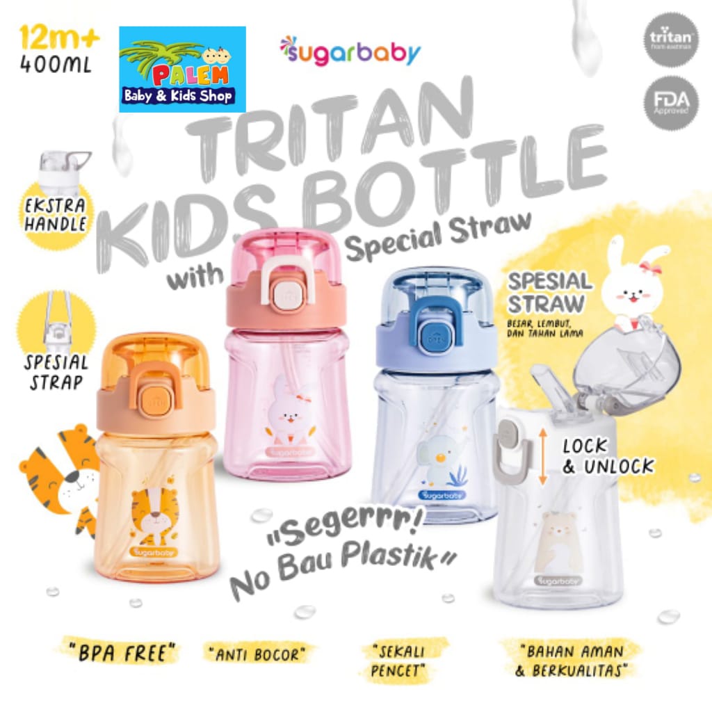 SugarBaby Tritan Kids Bottle Special Straw400ml