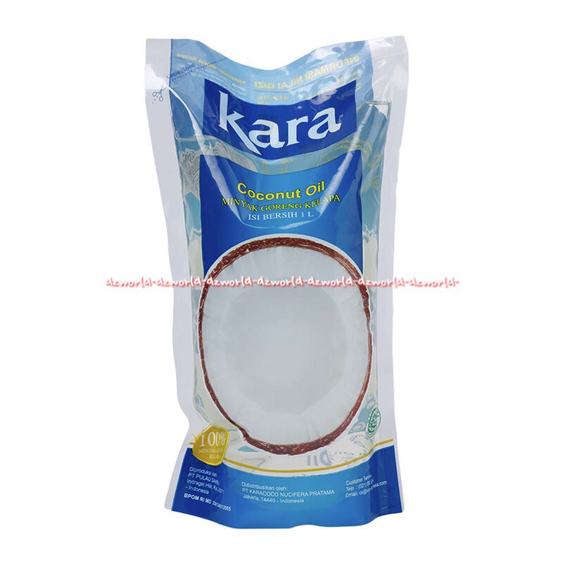 Kara Coconut Oil 1L Minyak Goreng Kelapa Bebas Kolestrol 1 Liter Karra Kokonut Oils Minyak Goreng Non Colesterol Karraoil 1000ml Kemasan Pouch Plastik refill Isi Ulang Karra