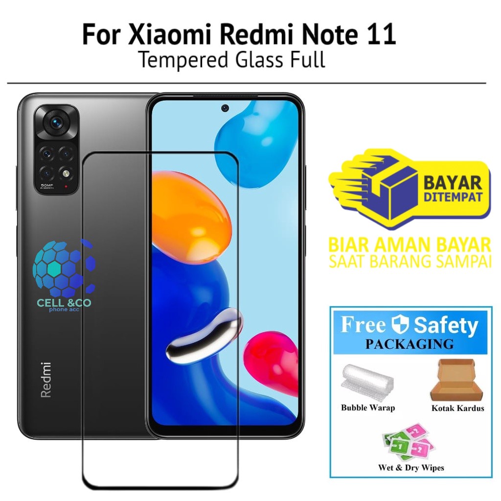 XIAOMI REDMI NOTE 11 Tempered Glass Full HD Anti Gores Premium Screen Protector Pelindung Layar Kaca REDMI NOTE 11