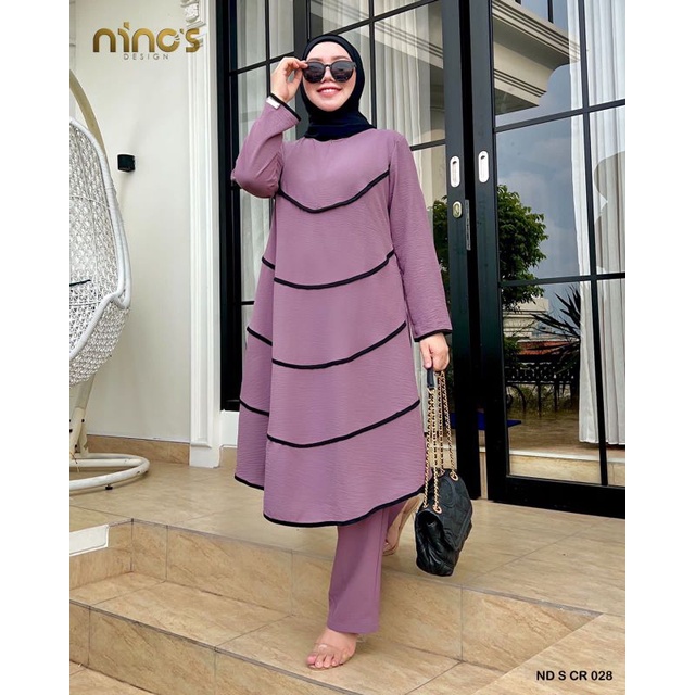 Ready Stelan Tunic dan Celana ND-S-CR-0028 ori by ninos design