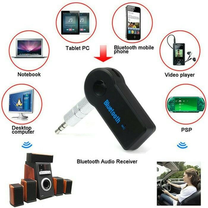 Car Bluetooth Audio Wireless Receiver Musik Speaker