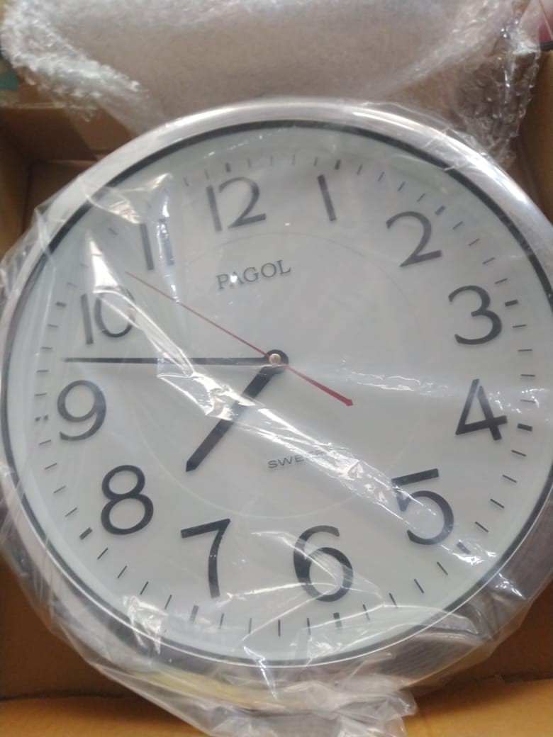 Jam Dinding Pagol Pgws36tch Chrome Murah Bagus Besar Angka Timbul Best Seller