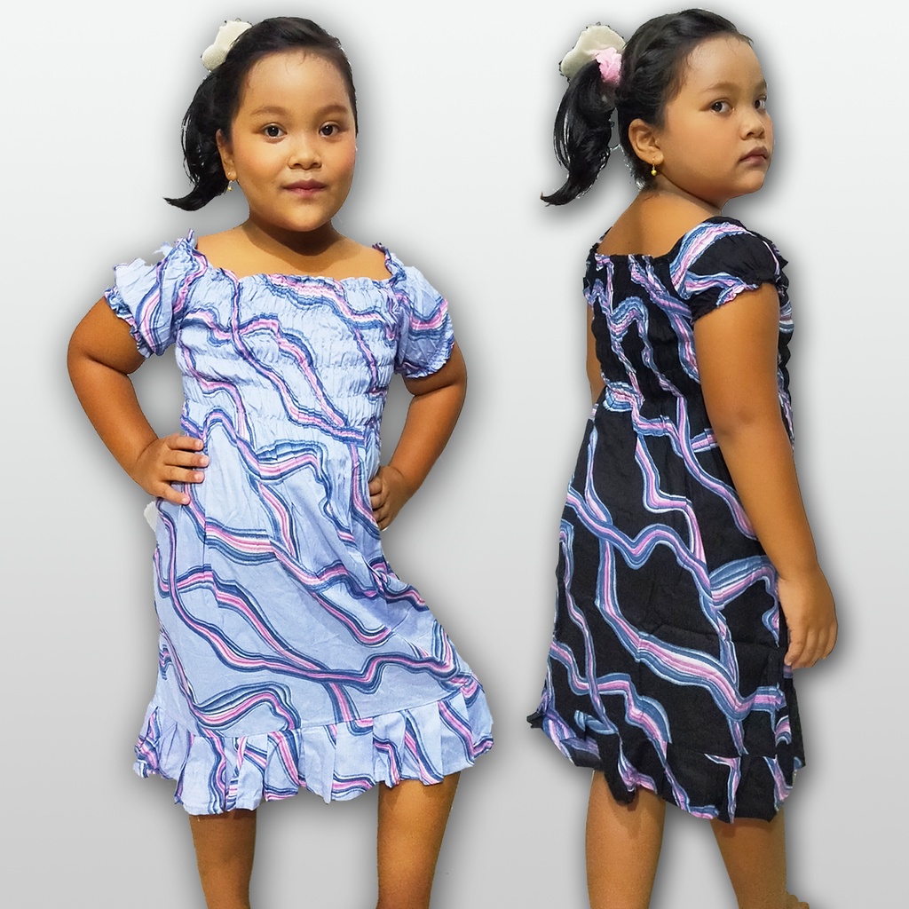 DRES  LILY ANAK USIA 5-8 TAHUN (pilih motif)