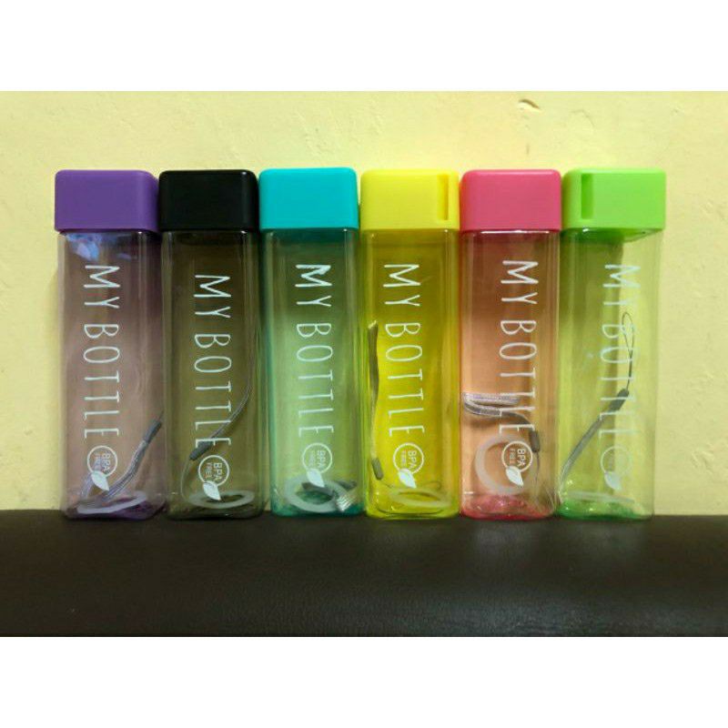 MY BOTTLE SQUARE WARNA SEGI KOTAK  BOTOL AIR MINUM PETAK MURAH