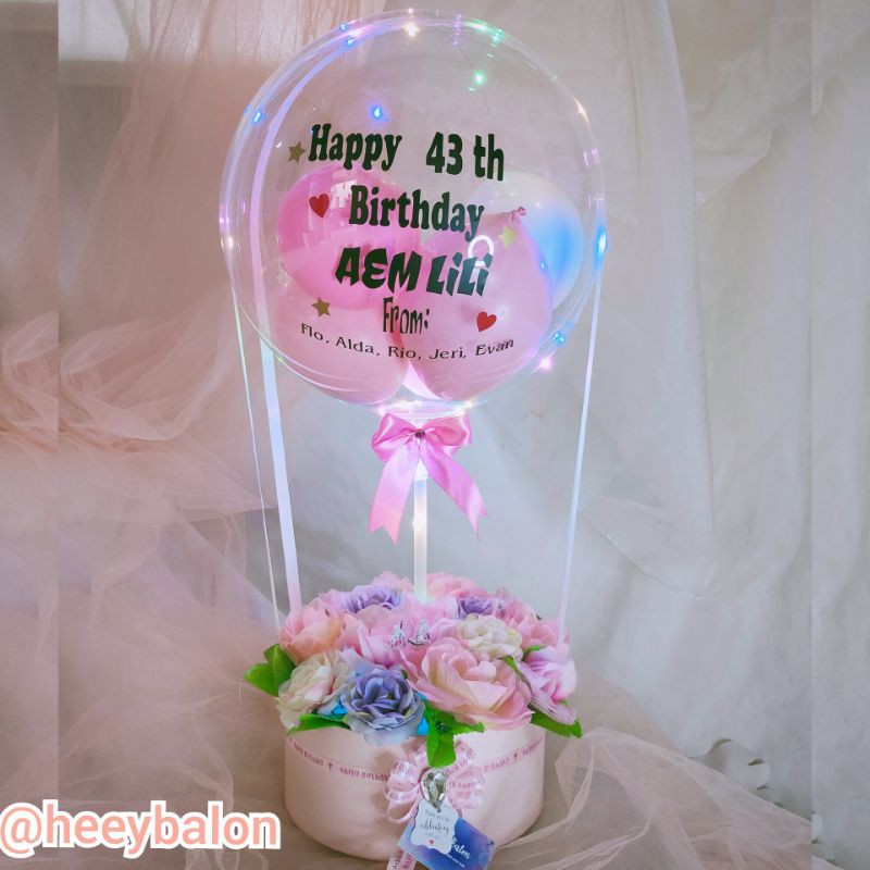 Kado/balon hot air/bouquet balon/balon ultah/buket bunga/balon wisuda/buket snack/balon box/bunga