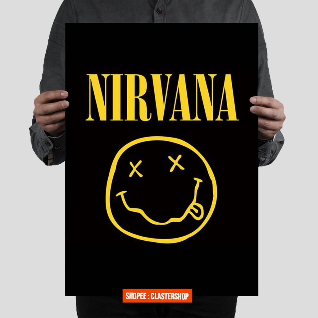 POSTER BAND NIRVANA Poster Dinding Aesthetic Poster Aesthetic Poster Murah Poster Retro Band Vintage