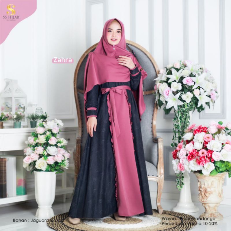zahra gamis set by ss hijab open pre order