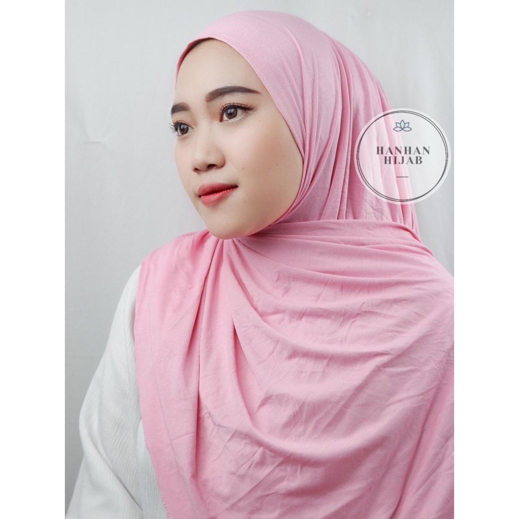 PASHMINA INSTAN KAOS /NARA INSTAN-Baby Pink