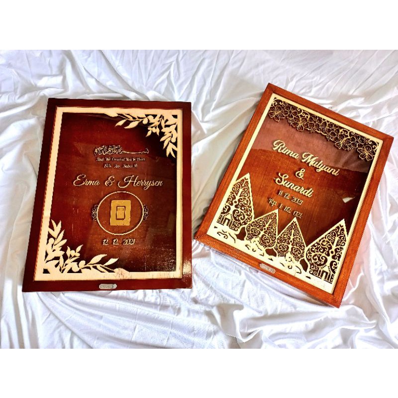 Mahar Teakwood / Mahar Kayu / Mahar Rustic / Mahar Cutting Laser