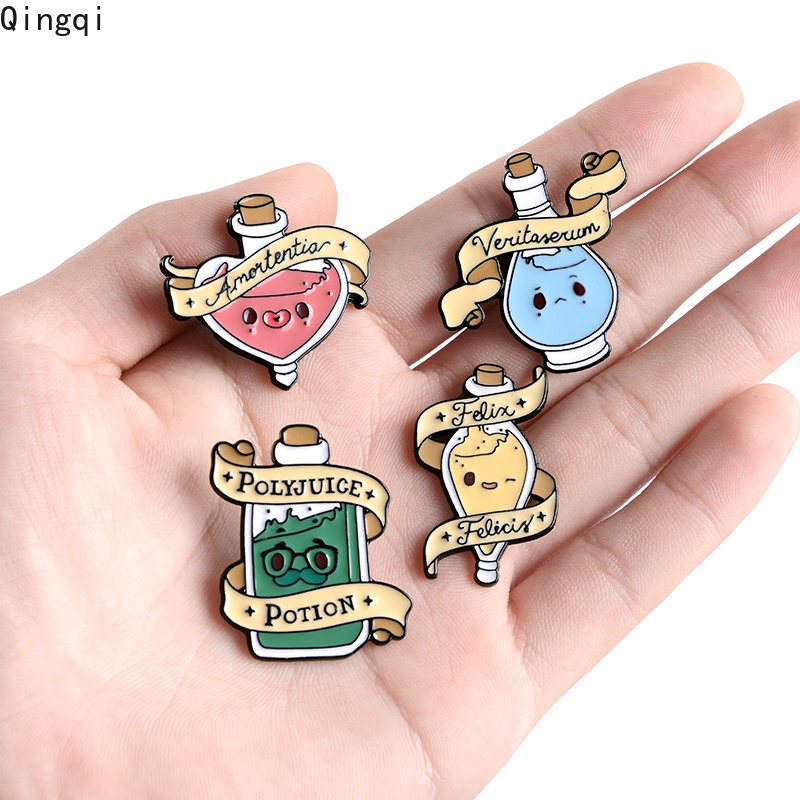 Bros Pin Enamel Bentuk Kartun Potion Magic Love Untuk Aksesoris Fashion